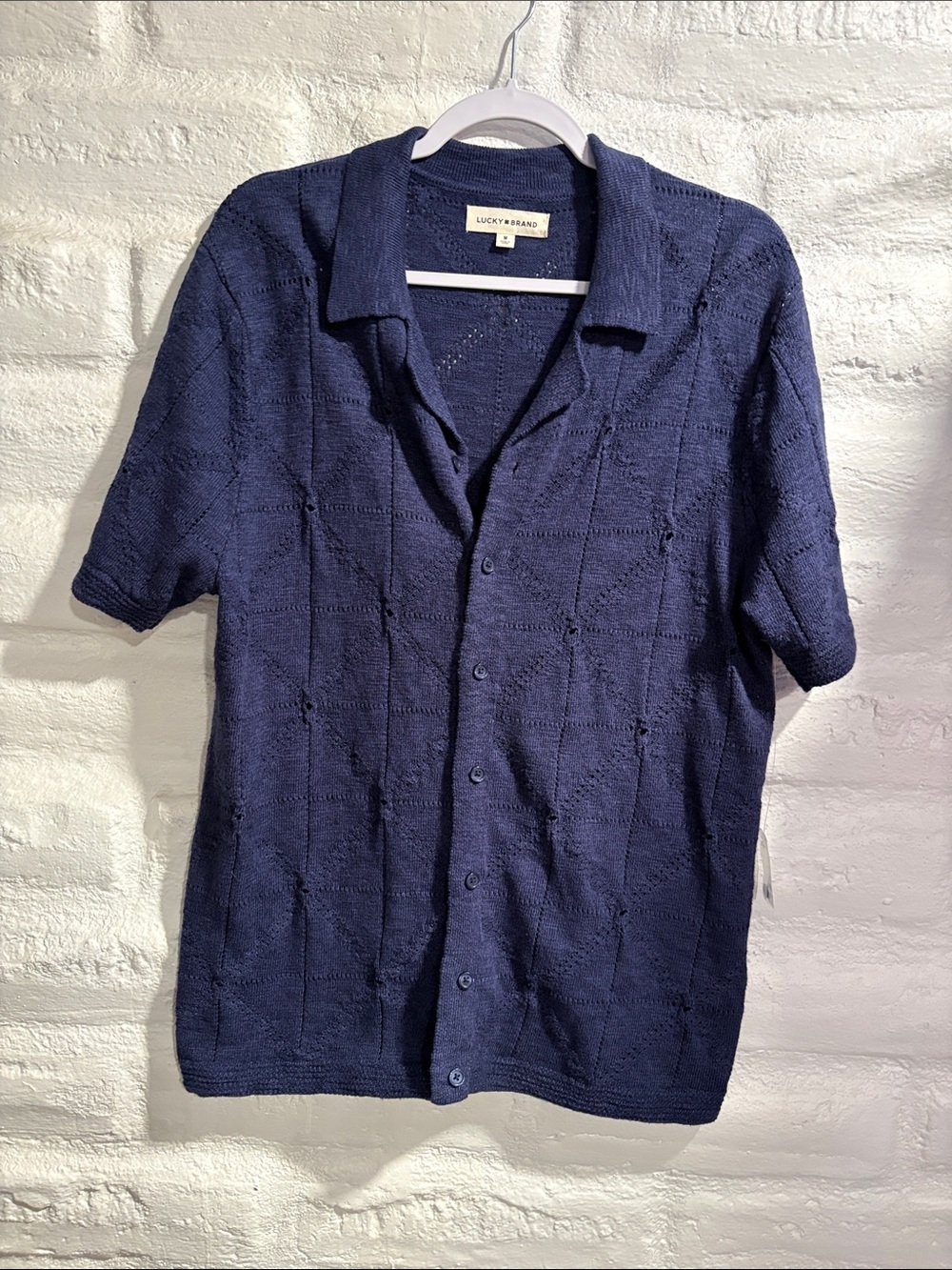 NWOT Lucky Brand Diamond Knit Top